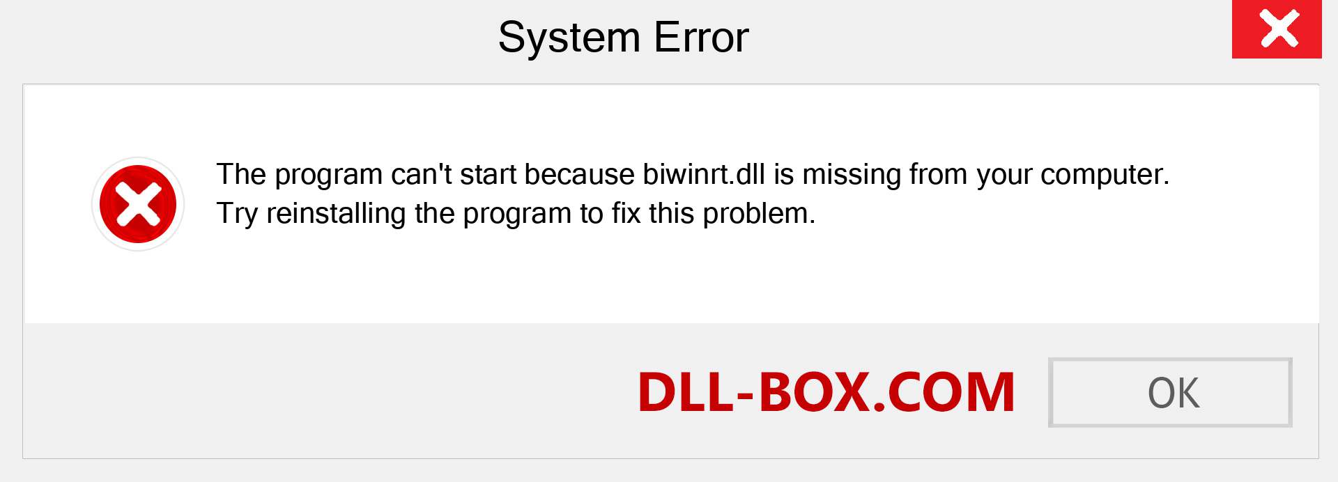 biwinrt.dll file is missing?. Download for Windows 7, 8, 10 - Fix  biwinrt dll Missing Error on Windows, photos, images